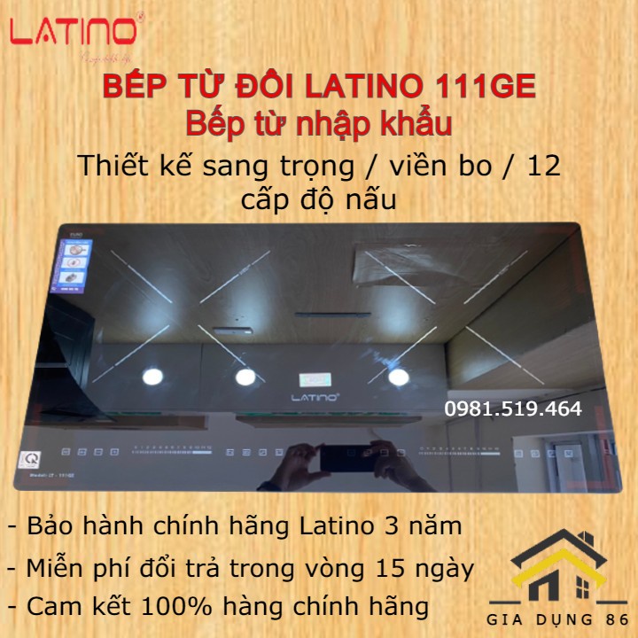Bếp từ đôi Latino 111GE / Công nghệ italia 12 cấp độ nấu siêu nhanh / Bảo hành chính hãng 3 năm