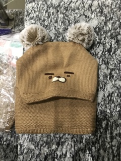 [FREESHIP]Mũ len liền khăn