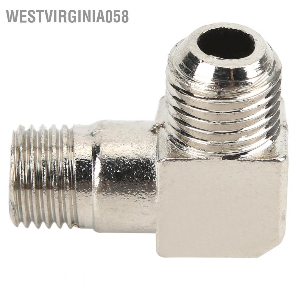 Westvirginia058 Air Pump Connection Elbow Right Angle Zinc Alloy Thread Pipe Joint Accessories 1/4 x 14