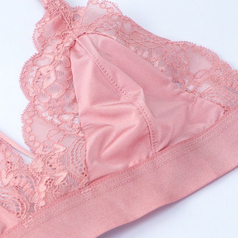 Áo ngực VARSBABY d319gy không gọng phối ren hoa sexy