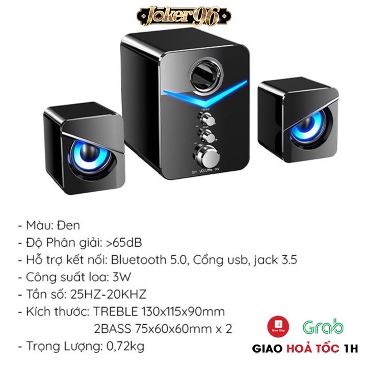 Loa Vi Tính Để Bàn MC D221 SUPER BASS Cực Đã, Có LED, Dòng Loa Cho Laptop, Pc, Điện Thoại-KN Bluetooth,USB