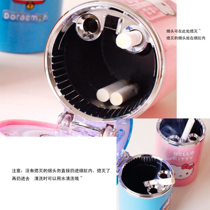 Gạt Tàn Thuốc hello kitty Có Đèn led Phát Sáng Dễ Thương