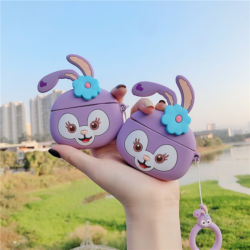 Case Vỏ Bao Airpod Đựng Tai Nghe Airpods 1 2 Pro Hình Thú Siêu Cute Bằng Sillicone Dẻo Tặng Kèm Móc - Dino case Link 1