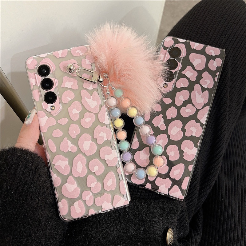 Ốp Điện Thoại Mềm Siêu Mỏng Chống Sốc Hình Báo Hồng Cho Samsung Galaxy Z Fold 3 5G ZFold 3 Samsung Z Fold 3