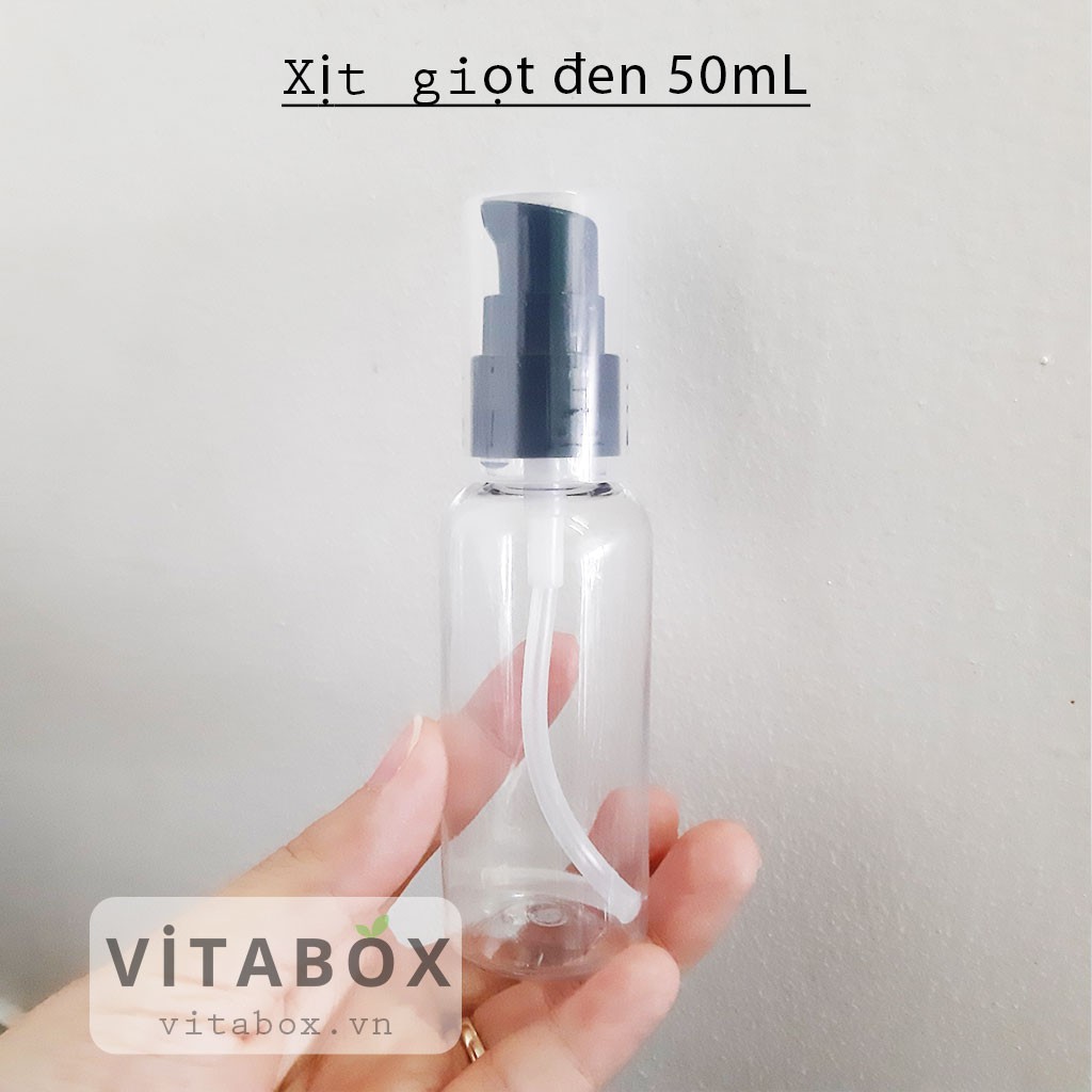 Chai đựng mỹ phẩm bằng nhựa PET trong suốt – 30ml 50ml 100ml - đầu phun sương hoặc xịt giọt