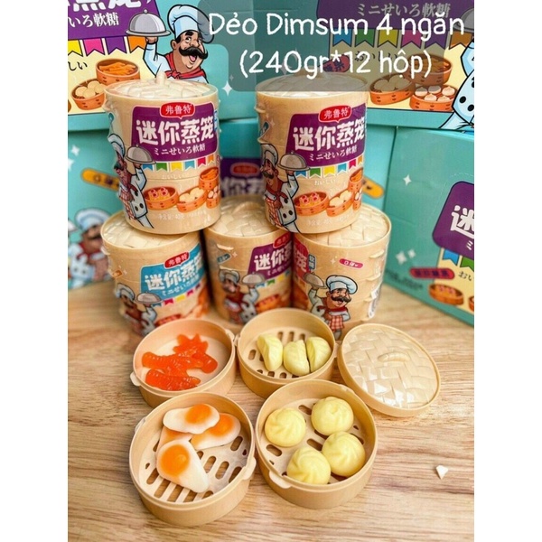 Kẹo dẻo hình xửng bánh bao 4 tầng Hongkong 19k/ 1 cái 40gr