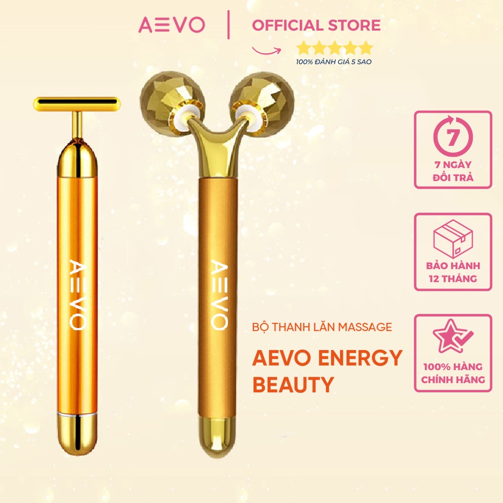 Cây lăn massage mặt AEVO Energy Beauty giúp nâng cơ, cải thiện nếp nhăn và có thể dùng cho cơ thể