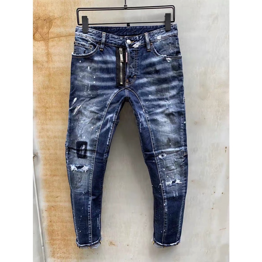 QUẦN JEAN NAM DÍNH SƠN CAO CẤP ỐNG CÔN DÁNG ÔM BODY