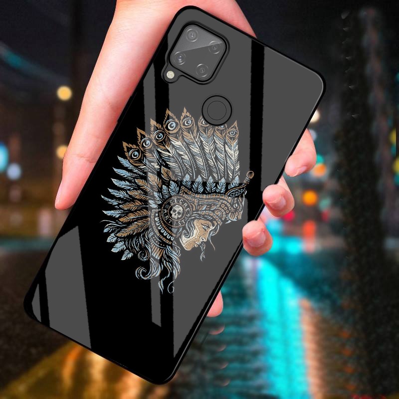 Ốp Lưng REALME C12, C15 ,C25, C25S Mặt Kính Cường Lực Cao Cấp Thiết Kế Riêng