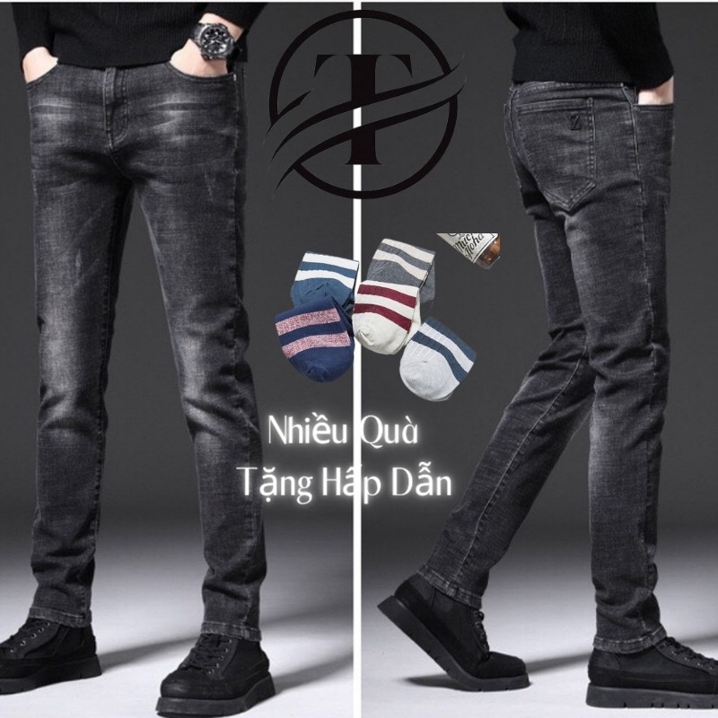 Quần Jeans Nam QJ08 Quần Jeans Vải Bò Cao Cấp Co Dãn 4 Chiều