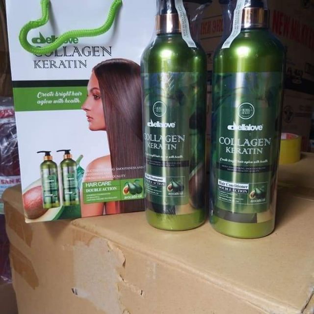 Cặp dầu gội xả KERATIN Tinh chất bưởi