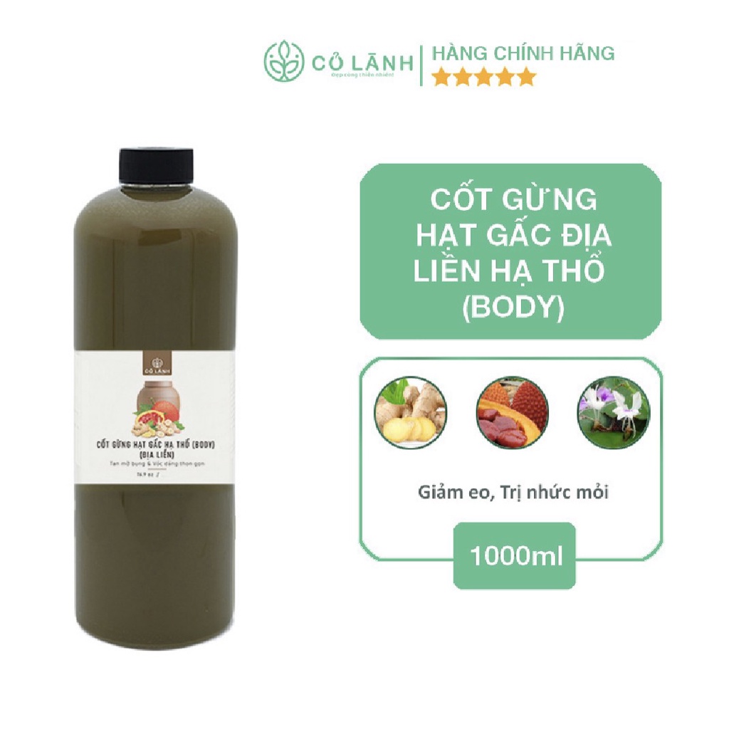 Cốt Gừng hạt gấc địa liền hạ thổ Cỏ Lành 1000ml