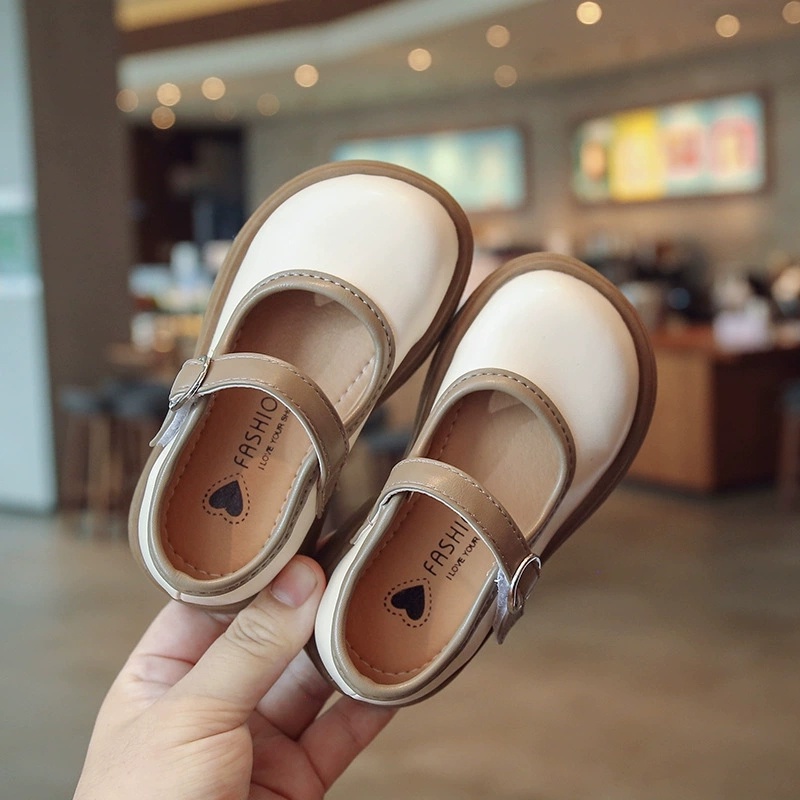 Giày búp bê bé gái, Giày bệt cho bé gái phong cách vintage chất da PU lì mềm mịn êm chân (kèm ảnh thật mẫu vườn nhà e )