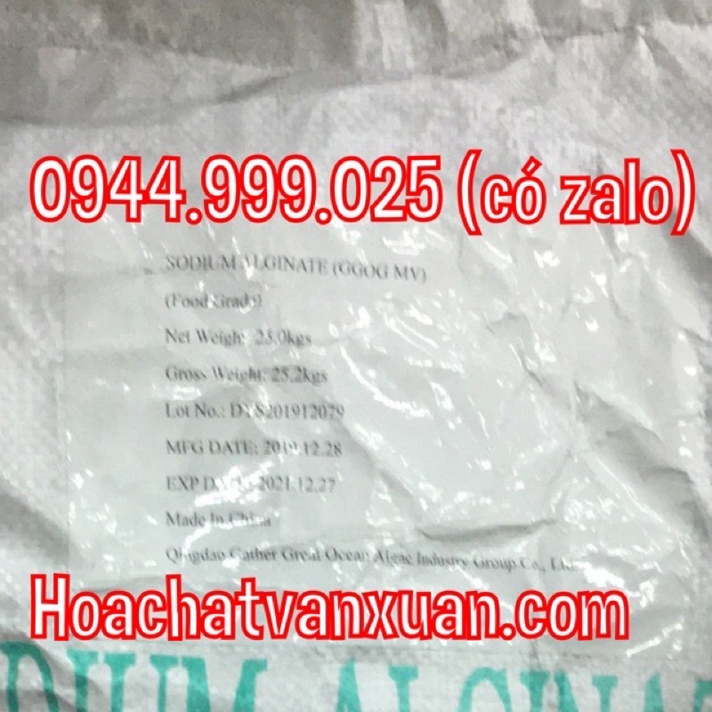 Natri alginate sodium alginate cấp thực phẩm túi 100g