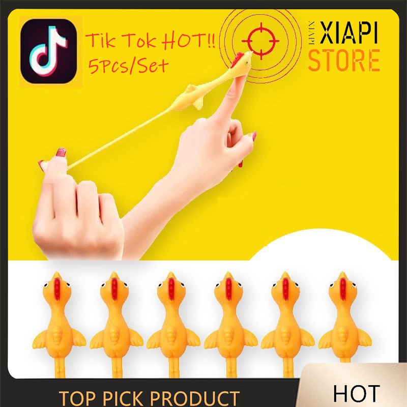 Set 5 Đồ Chơi Bắn Ná Hình Chú Gà Vui Nhộn