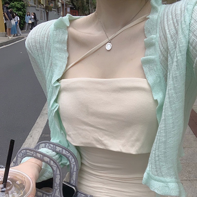 Áo Khoác cardigan Dệt Kim Mỏng Chống Nắng Thời Trang Mùa Hè Cho Nữ
