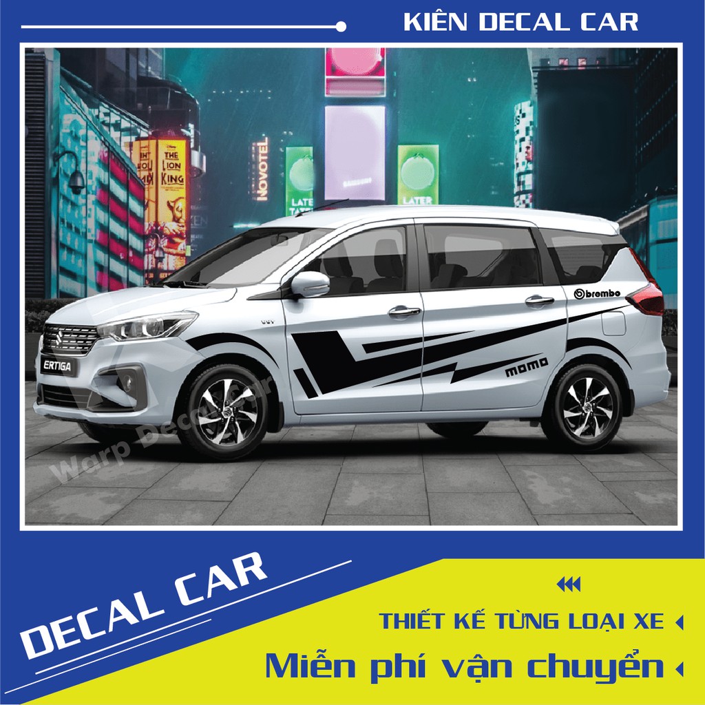 Tem dán xe Ertiga- decal Ertiga phong cách thể thao