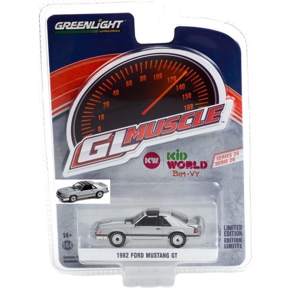 Xe mô hình GreenLight GL Muscle Series 26 1982 Ford Mustang GT 13310-D.