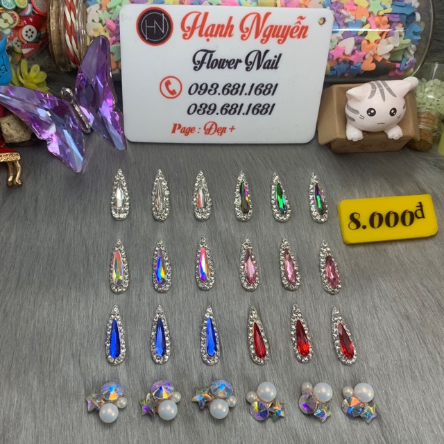 Set 2 viên Đá Hình Giọt trang trí móng