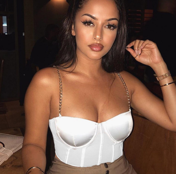 Áo 2 dây cho nữ dáng ngắn màu trơn dây mắt xích có đệm ngực phong cách gợi cảm