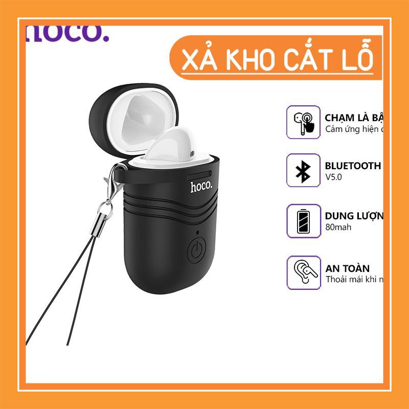 sale Tai nghe Bluetooth Hoco E39L V5.0 bên trái, hỗ trợ mic cảm ứng, kèm ốp đen/đỏ, tương thích nhiều thiết bị