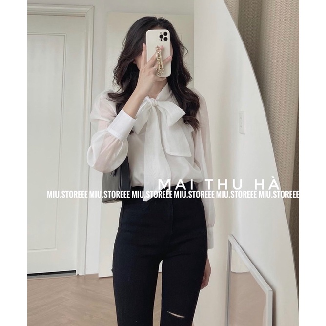 ÁO SƠ MI CỔ NƠ VOAN TƠ HAI LỚP ASMCNV