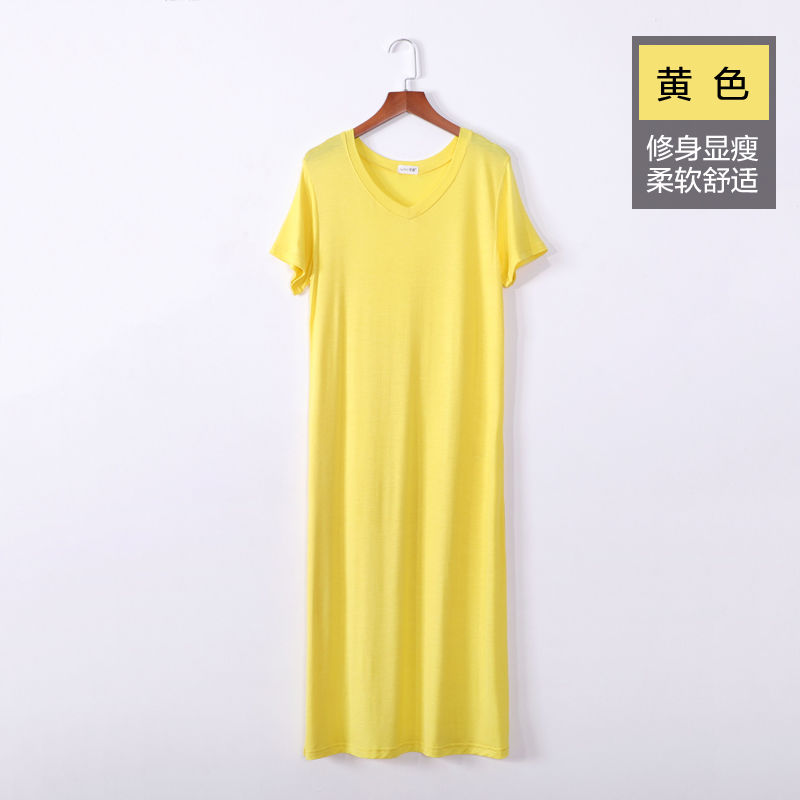 Đầm Tay Ngắn Dáng Rộng Cổ Chữ V Thời Trang Trẻ Trung Cho Nữ | BigBuy360 - bigbuy360.vn