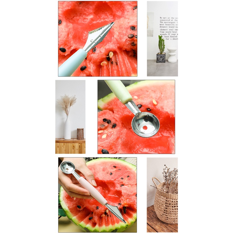 Dao Chạm Khắc Trái Cây Kiêm Muỗng Múc Kem