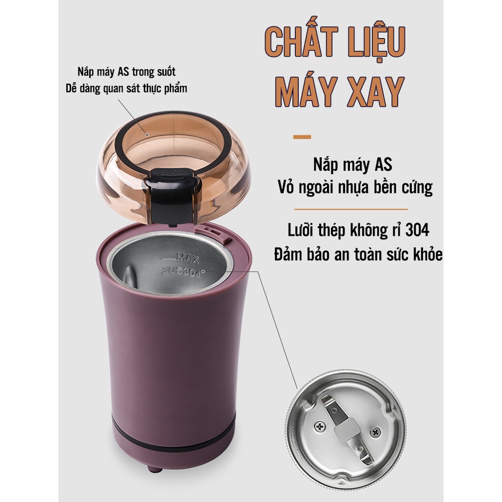 Máy Nghiền Đồ Khô Xay Các Loại Hạt,Ngũ Cốc CaFe Gạo Nếp Siêu Tốc - Máy Say Hạt Siêu Tốc