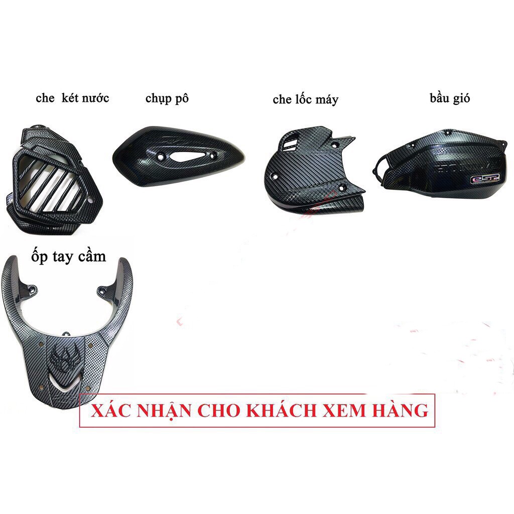 Đồ trang trí ốp các bon 5 món sh mode 2015-2019
