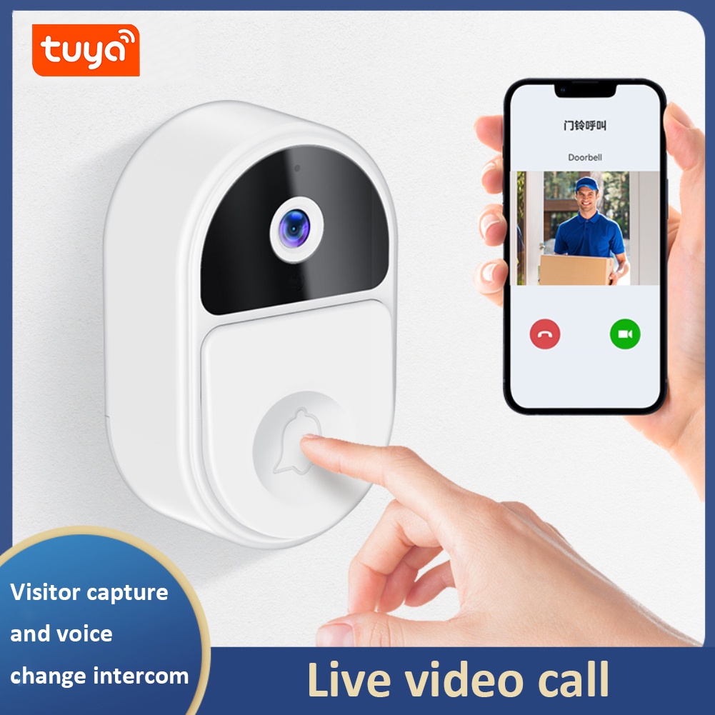 Tuya Video Chuông Cửa Wifi Ngoài Trời Chuông Cửa Ip65 Thông Minh Chống Nước Nhà Cửa Không Dây