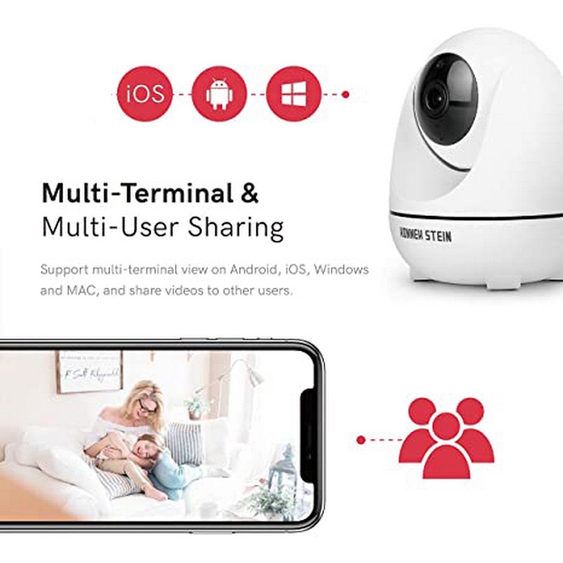 Trang chủ Camera không dây 360 ° HD 1080P Phát hiện chuyển động Điều khiển từ xa Tầm nhìn ban đêm