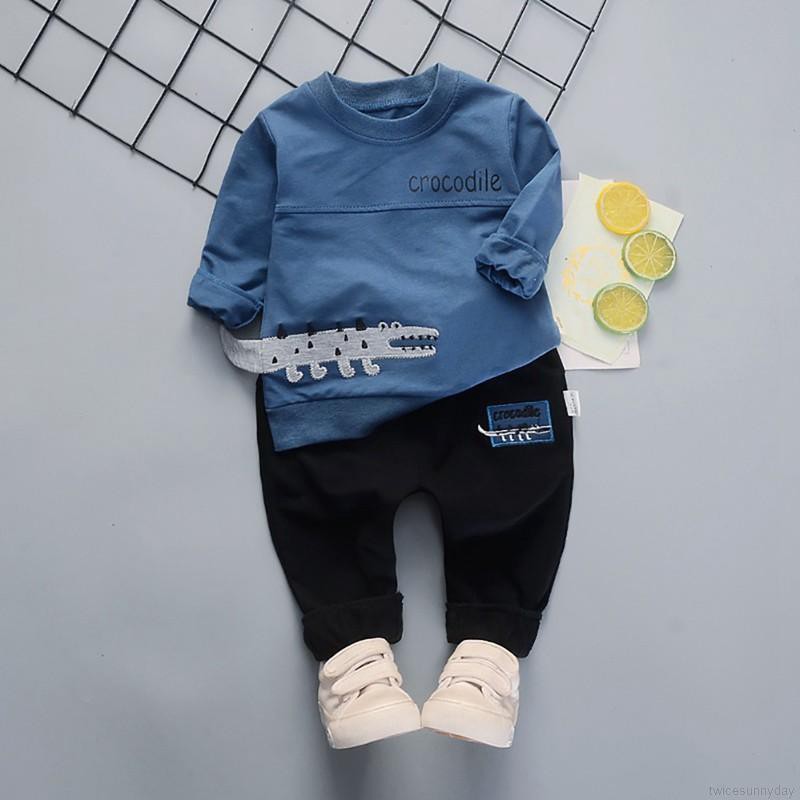 Set quần áo hoạt hình xinh xắn dành cho bé trai