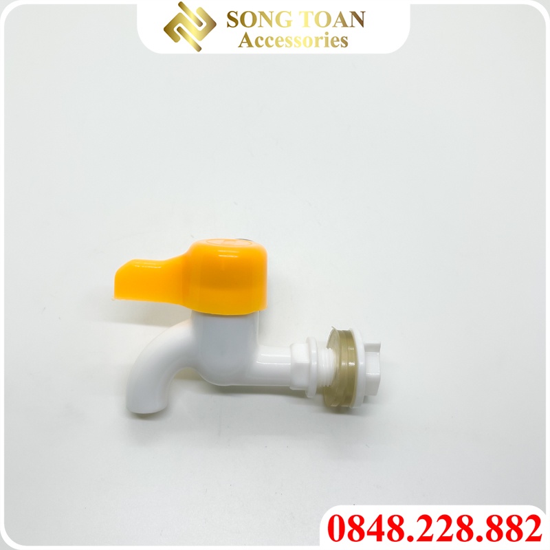 Vòi Bình Lọc, Vòi Nhựa Bình Lọc Nước ren 13 tay nhựa Cam