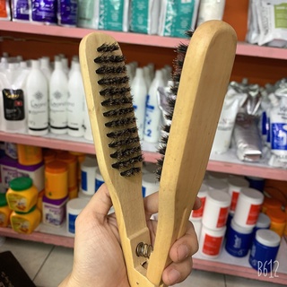 Lược kẹp gỗ kẹp tóc khi duỗi