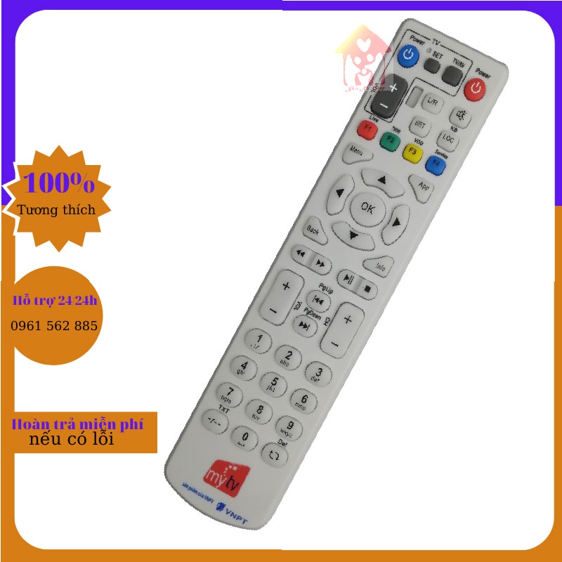 Điều khiển đầu thu MyTV-VNPT  chính hãng gồm 2 mẫu tùy chọn