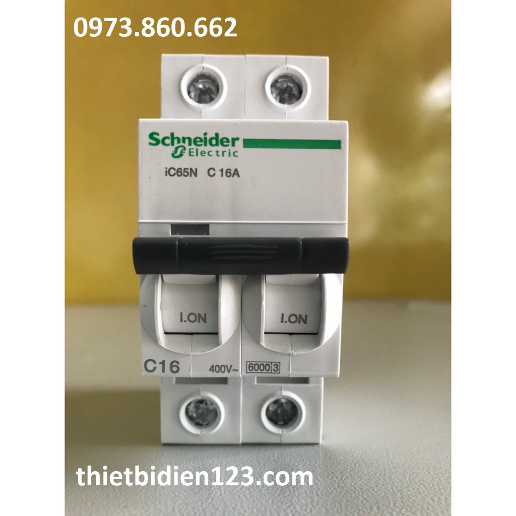 Aptomat schneider MCB 2P 10A, 16A, 20A,25A,32A,40A, 63A - Áp tô mát cài schneider giá tốt