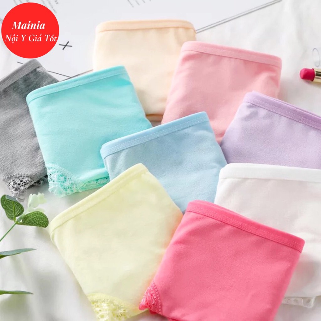 [Rẻ Nhất Shopee] Quần Lót Nữ Cotton Viền Ren Size L XL Cho Nữ Quần Chíp Co Giãn Xuất Khẩu Rẻ Đẹp Mainia Sho | BigBuy360 - bigbuy360.vn