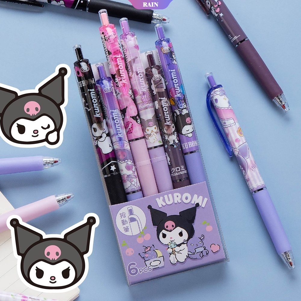 SANRIO Bút Bi Bấm Mực Nước Màu Đen Ngòi 0.5mm Series Kuromi Series 3 Dễ Thương Cho Học Sinh