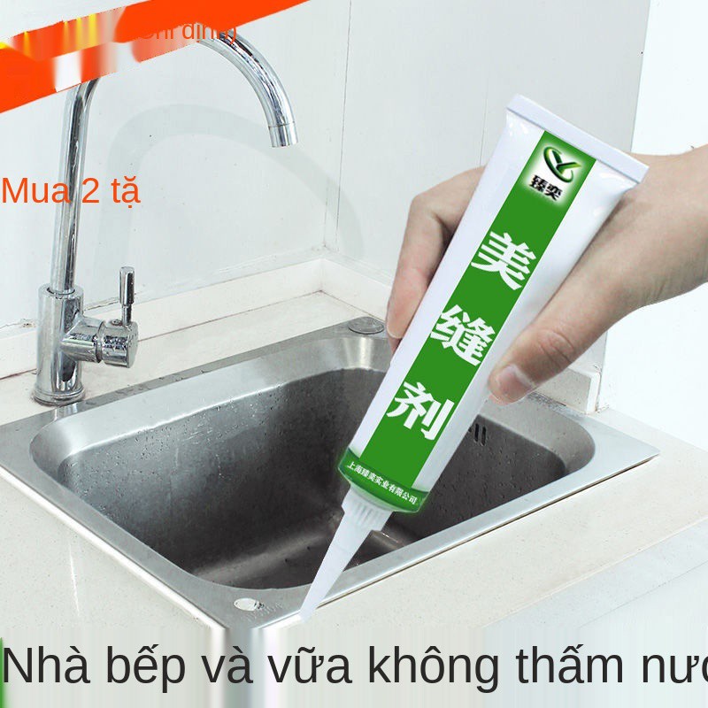 Keo chà ron sàn gạch lát nền bồn rửa chén phòng tắm nhà vệ sinh gia đình chống thấm và nấm mốc dán kính