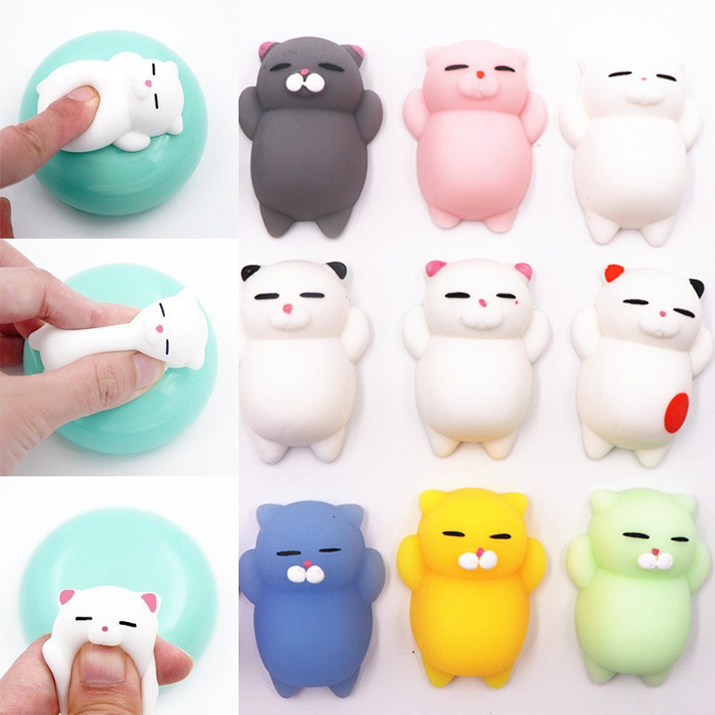 [BỤNG BỰ] Squishy mochi Mèo Bụng Bự dễ thương giải trí xả stress, mềm bóp đã-Squishy Mochi Hình Thú Dễ Thương