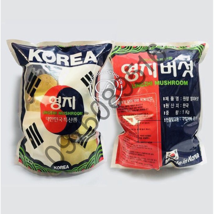 [DATE MỚI] Nấm Linh Chi túi xanh lam cờ Hàn Quốc, Túi 1Kg