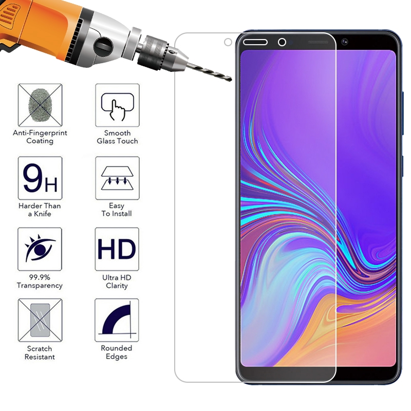 Miếng dán cường lực HD bảo vệ màn hình cho Samsung Galaxy A7 A9 2018 A9S A8 Star A6 Plus