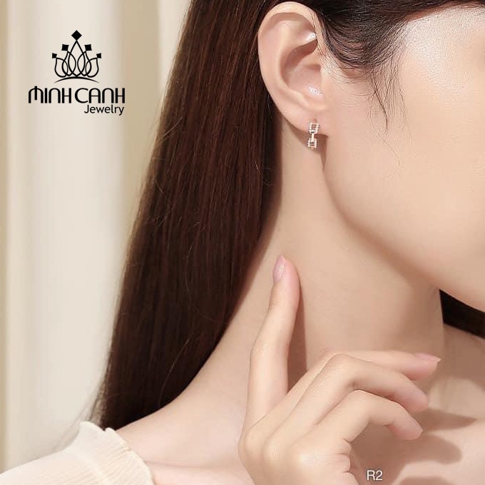 Bông Tai Bạc Hình Chữ Nhật Đan Minh Canh Jewelry