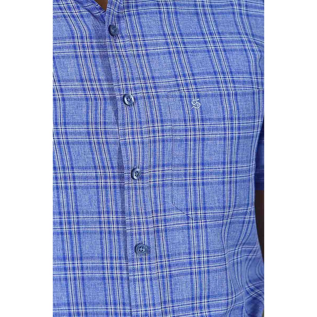 [Hàng hiệu-Gía tốt] ÁO SƠ MI kẻ caro xanh co giãn SANTINO cực đẹp, chất sợi tre - Sơ mi nam tay ngắn|sơ mi nam | BigBuy360 - bigbuy360.vn