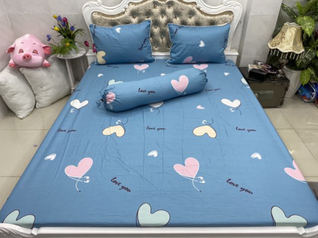 BỘ DRAP COTTON HÀN QUỐC 4 MÓN 100% COTTON