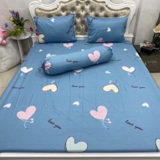 BỘ DRAP COTTON HÀN QUỐC 4 MÓN 100% COTTON