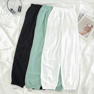 Quần jogger - quần bom nữ chất đũi mềm mát cạp chun dễ mặc thoải mái dễ chịu