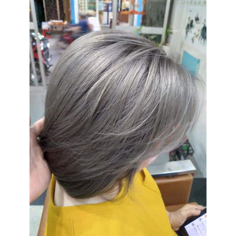 Kem nhuộm tóc thảo dược màu xám xi măng Ship