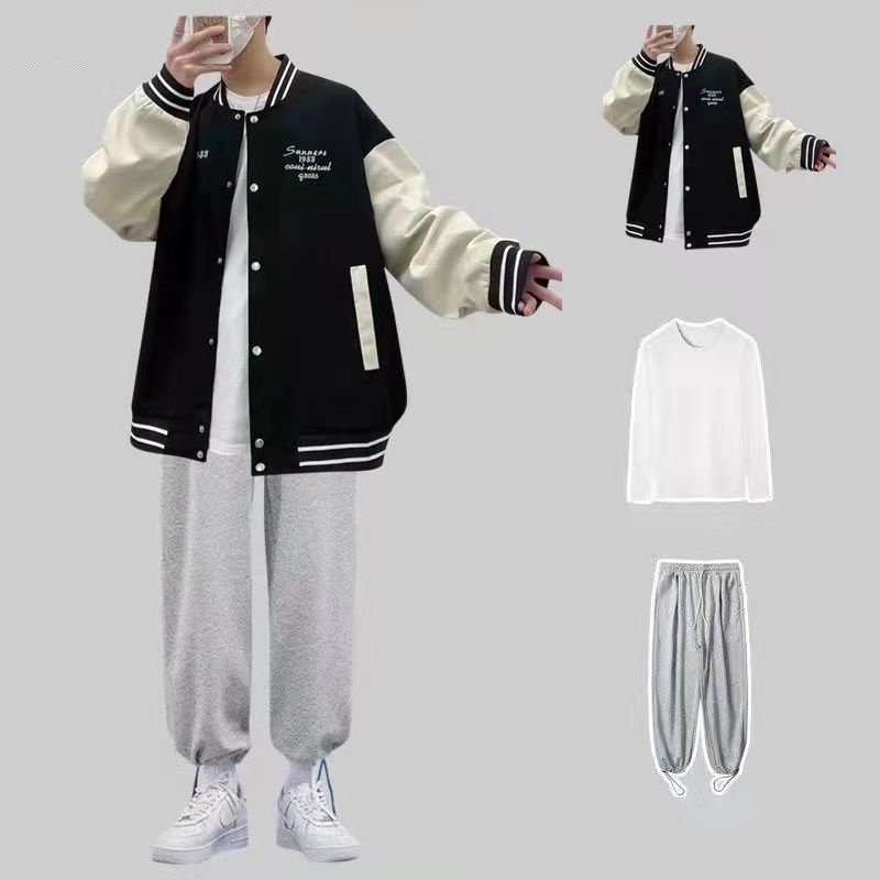Áo khoác dáng rộng phong cách Hàn Quốc thời trang xuân thu cho nam và nữ unisex Hợp thời trang áo khoác bomber